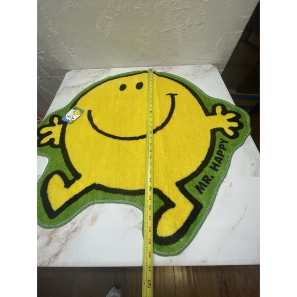 RARE Vintage 2010 Mr Men Mr. Happy Roger Hargreaves Rug NOS W/tags - Picture 6 of 9